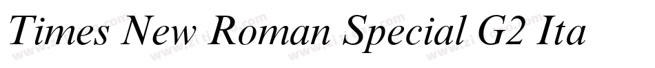 Times New Roman Special G2 Italic字体转换